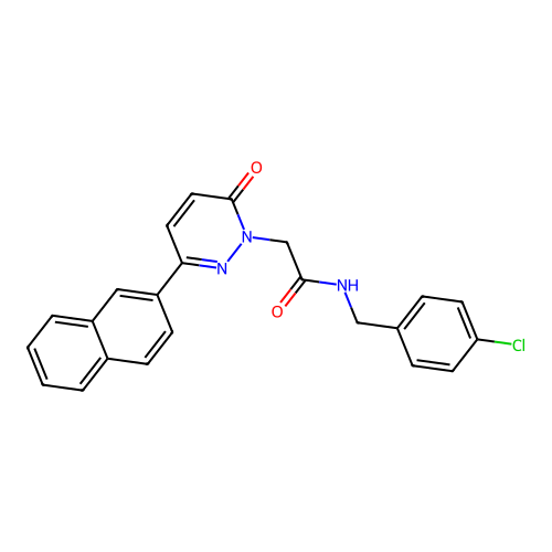 N-(4-chlorobenzyl)-2-(3-(naphthalen-2-yl)-6-oxopyridazin-1(6H)-yl)acetamide structure