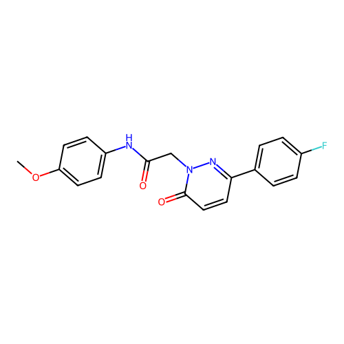 2-[3-(4-fluorophenyl)-6-oxopyridazin-1(6H)-yl]-N-(4-methoxyphenyl)acetamide structure