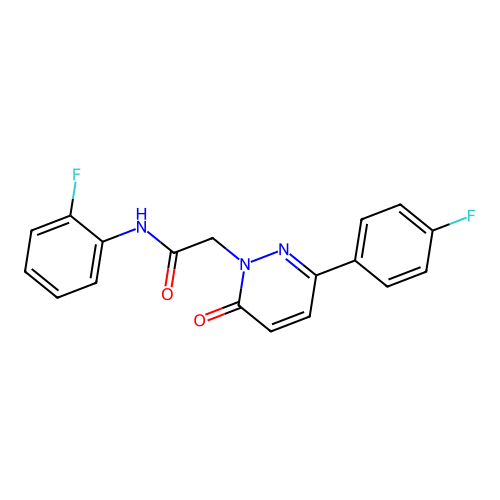 N-(2-fluorophenyl)-2-[3-(4-fluorophenyl)-6-oxopyridazin-1(6H)-yl]acetamide structure