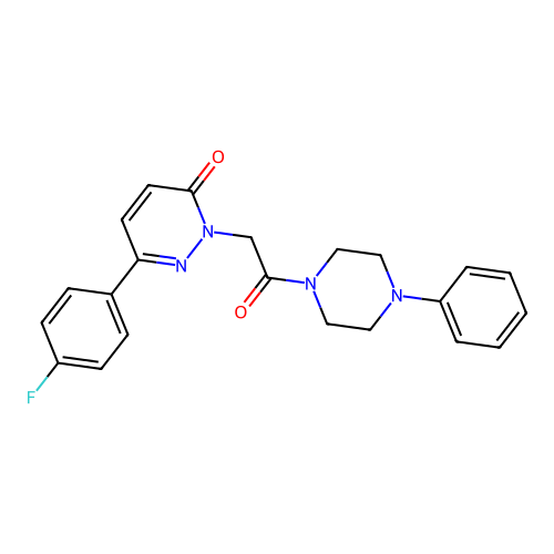6-(4-fluorophenyl)-2-(2-oxo-2-(4-phenylpiperazin-1-yl)ethyl)pyridazin-3(2H)-one structure