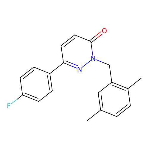 2-(2,5-dimethylbenzyl)-6-(4-fluorophenyl)pyridazin-3(2H)-one structure