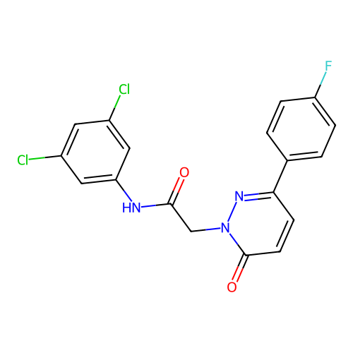 N-(3,5-dichlorophenyl)-2-(3-(4-fluorophenyl)-6-oxopyridazin-1(6H)-yl)acetamide structure