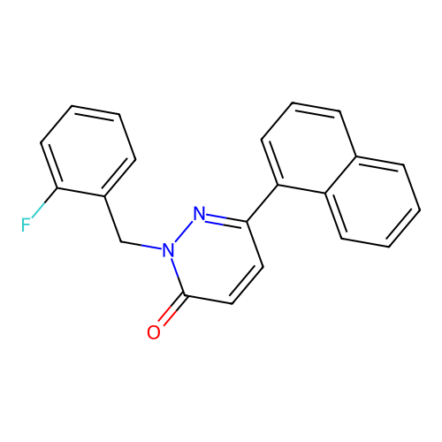2-[(2-Fluorophenyl)methyl]-6-naphthalen-1-ylpyridazin-3-one structure