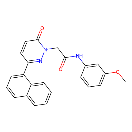 N-(3-methoxyphenyl)-2-(3-(naphthalen-1-yl)-6-oxopyridazin-1(6H)-yl)acetamide structure