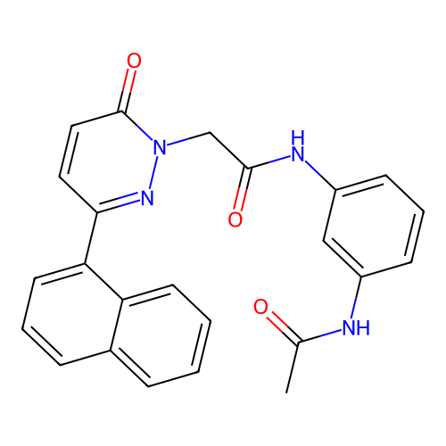 N-(3-acetamidophenyl)-2-(3-(naphthalen-1-yl)-6-oxopyridazin-1(6H)-yl)acetamide structure