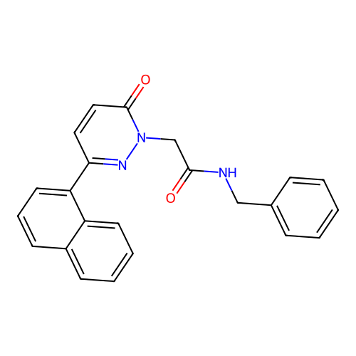 N-benzyl-2-(3-(naphthalen-1-yl)-6-oxopyridazin-1(6H)-yl)acetamide structure