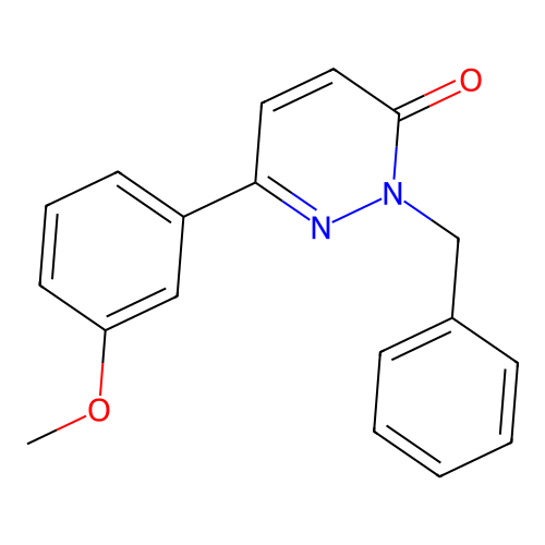 2-benzyl-6-(3-methoxyphenyl)pyridazin-3(2H)-one structure