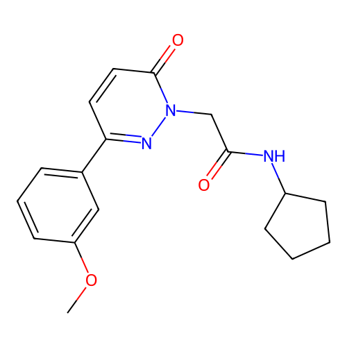 N-cyclopentyl-2-(3-(3-methoxyphenyl)-6-oxopyridazin-1(6H)-yl)acetamide structure