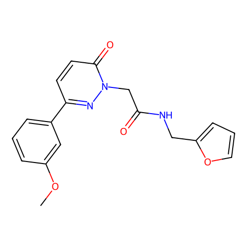 N-(2-furylmethyl)-2-[3-(3-methoxyphenyl)-6-oxo-1(6H)-pyridazinyl]acetamide structure