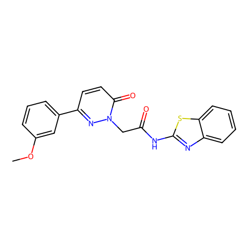 N-(benzo[d]thiazol-2-yl)-2-(3-(3-methoxyphenyl)-6-oxopyridazin-1(6H)-yl)acetamide structure