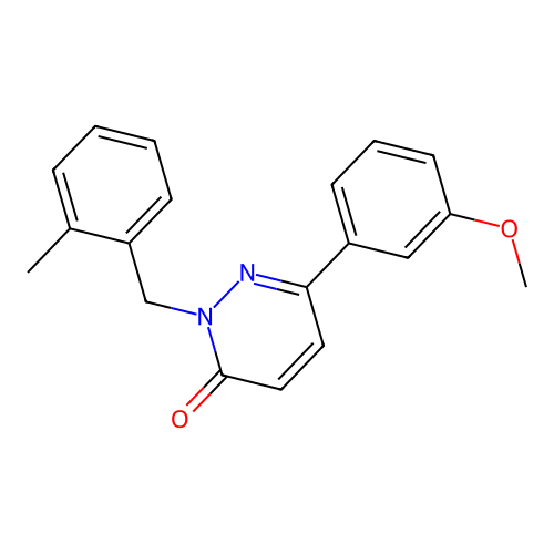 6-(3-methoxyphenyl)-2-(2-methylbenzyl)pyridazin-3(2H)-one structure