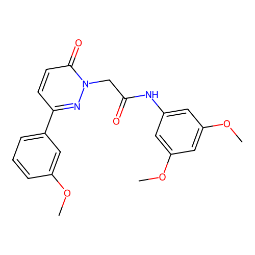 N-(3,5-dimethoxyphenyl)-2-(3-(3-methoxyphenyl)-6-oxopyridazin-1(6H)-yl)acetamide structure