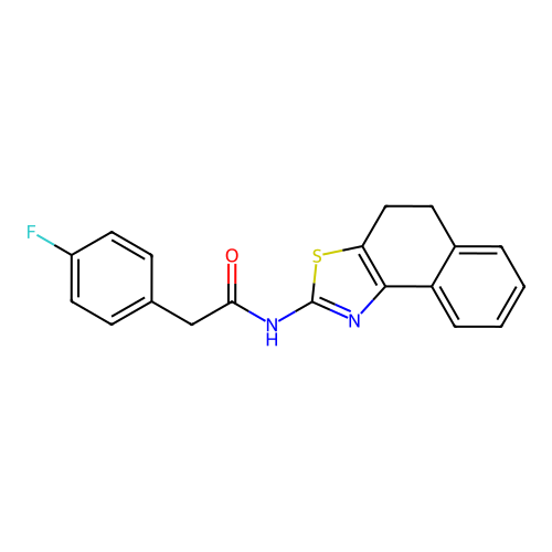 N-(4,5-dihydronaphtho[1,2-d]thiazol-2-yl)-2-(4-fluorophenyl)acetamide structure