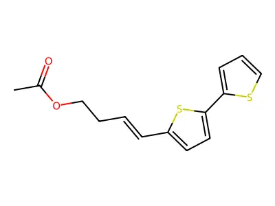 5-(4-Acetoxy-1-butenyl)-2,2'-bithienyl structure