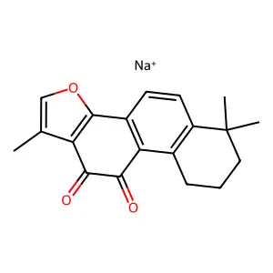 Phenanthro( 1,2-b)furan-10,11-dione, 6,7,8,9-tetrahydro-1,6,6-trimethyl-, sodium salt (1:1) structure