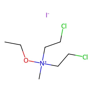 双(2-氯乙基)(乙氧基)甲基碘化铵 structure