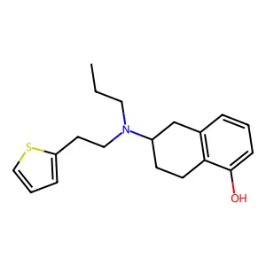 5,6,7,8-Tetrahydro-6-(propyl(2-(2-thienyl)ethyl)amino)-1-naphthalenol structure