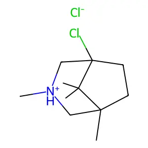 3-Azabicyclo(3.2.1)octane, 1-chloro-3,5,8,8-tetramethyl-, hydrochloride structure