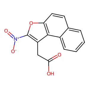 2-硝基萘并(2,1-b)呋喃-1-乙酸 structure