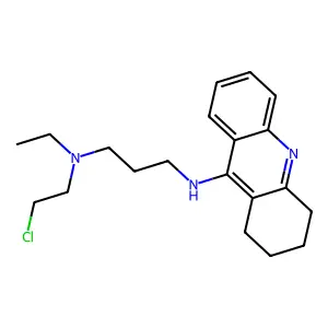 N'-(2-chloroethyl)-N'-ethyl-N-(1,2,3,4-tetrahydroacridin-9-yl)propane-1,3-diamine structure