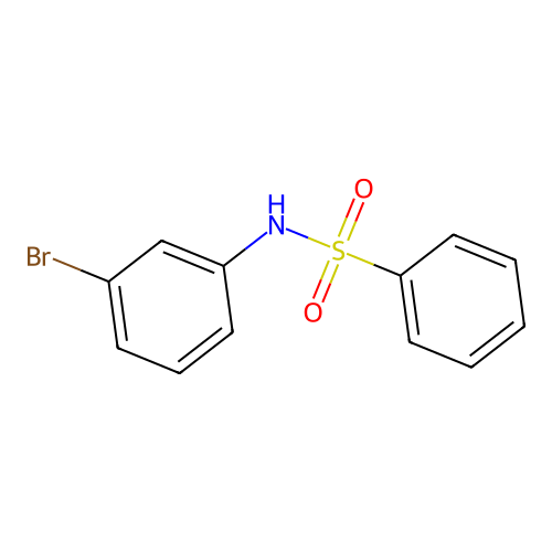 N-(3-bromophenyl)benzenesulfonamide structure