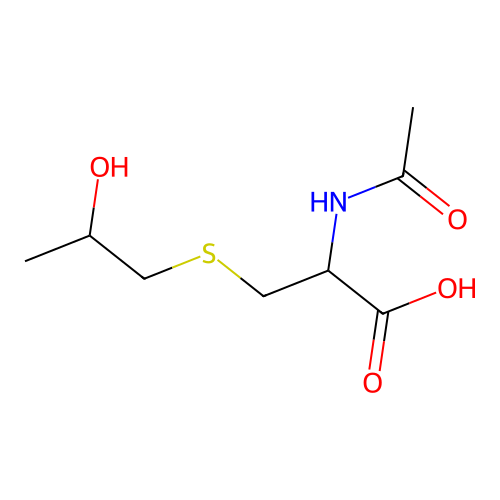 2-Acetamido-3-(2-hydroxypropylsulfanyl)propanoic acid structure