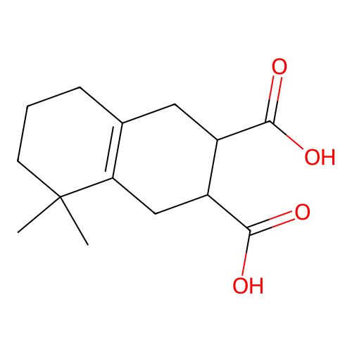 8,8-dimethyl-2,3,4,5,6,7-hexahydro-1H-naphthalene-2,3-dicarboxylic acid structure