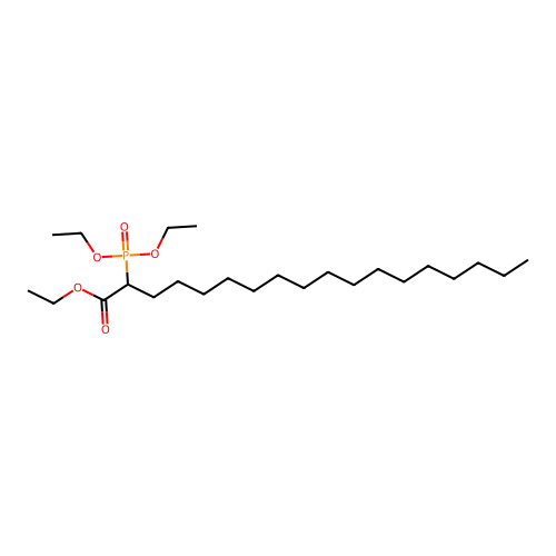 Ethyl 2-(diethoxyphosphoryl)octadecanoate structure