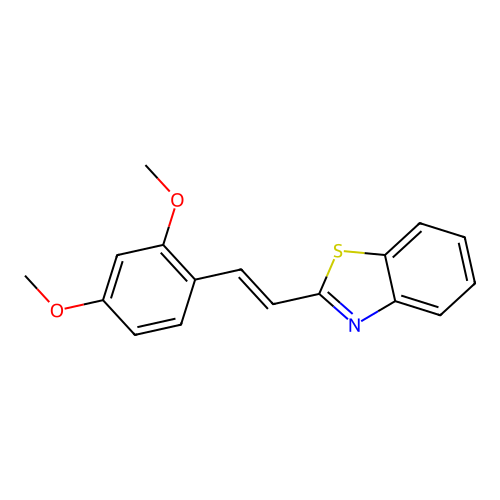 2-[2-(2,4-Dimethoxyphenyl)ethenyl]-1,3-benzothiazole structure
