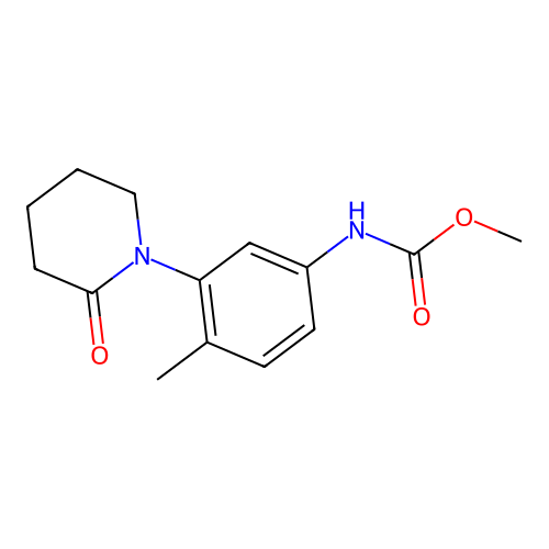 methyl N-[4-methyl-3-(2-oxopiperidin-1-yl)phenyl]carbamate structure