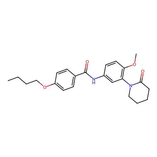 4-butoxy-N-[4-methoxy-3-(2-oxopiperidin-1-yl)phenyl]benzamide structure