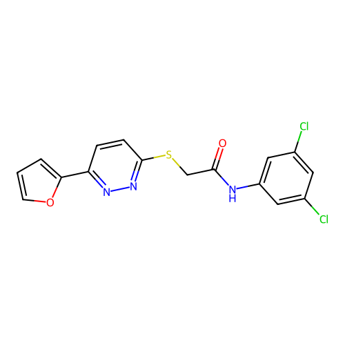 N-(3,5-dichlorophenyl)-2-((6-(furan-2-yl)pyridazin-3-yl)thio)acetamide structure