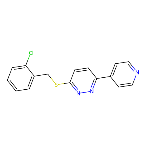 3-[(2-Chlorophenyl)methylsulfanyl]-6-pyridin-4-ylpyridazine structure