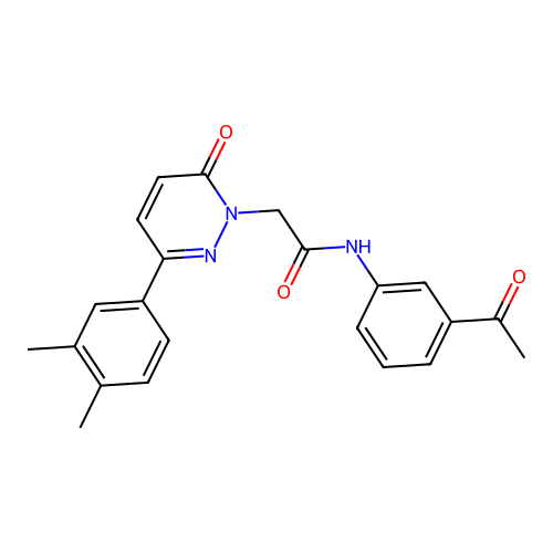 N-(3-acetylphenyl)-2-[3-(3,4-dimethylphenyl)-6-oxopyridazin-1-yl]acetamide structure