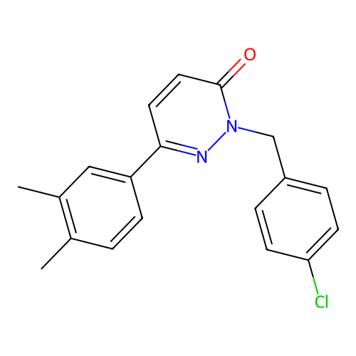 2-(4-chlorobenzyl)-6-(3,4-dimethylphenyl)pyridazin-3(2H)-one structure