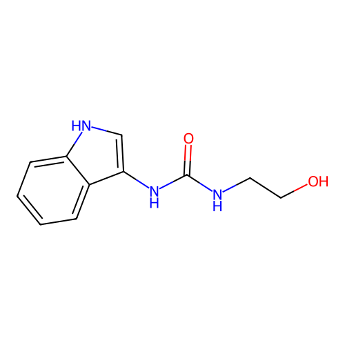 1-(2-hydroxyethyl)-3-(1H-indol-3-yl)urea structure