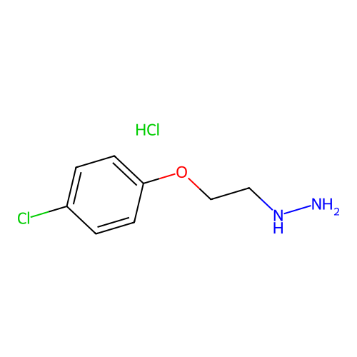 Hydrazine, (2-(p-chlorophenoxy)ethyl)-, hydrochloride structure