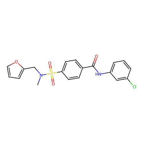 N-(3-chlorophenyl)-4-[furan-2-ylmethyl(methyl)sulfamoyl]benzamide structure