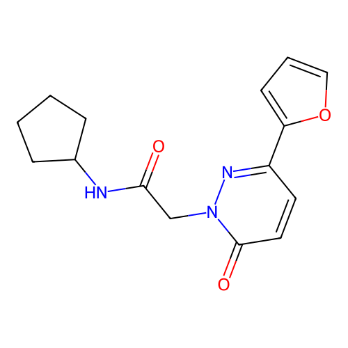 N-cyclopentyl-2-(3-(furan-2-yl)-6-oxopyridazin-1(6H)-yl)acetamide structure