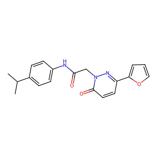 2-[3-(furan-2-yl)-6-oxopyridazin-1(6H)-yl]-N-[4-(propan-2-yl)phenyl]acetamide structure