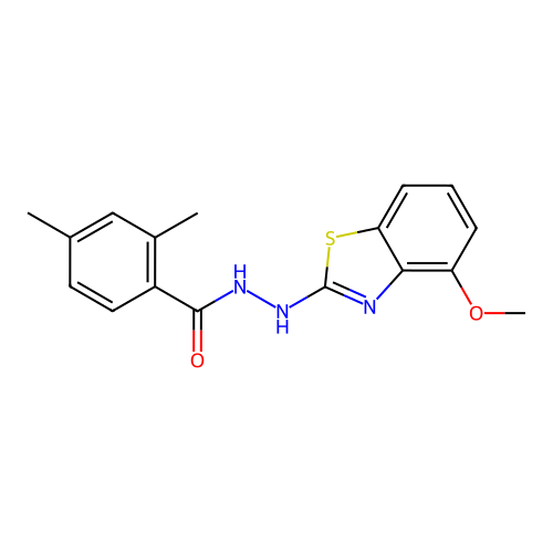 N'-(4-methoxy-1,3-benzothiazol-2-yl)-2,4-dimethylbenzohydrazide structure
