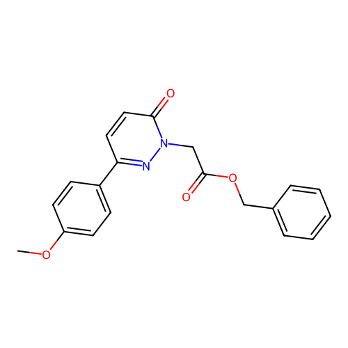 benzyl [3-(4-methoxyphenyl)-6-oxopyridazin-1(6H)-yl]acetate structure