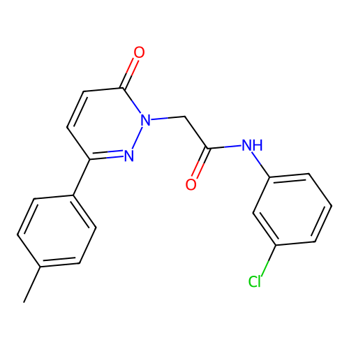 N-(3-chlorophenyl)-2-[3-(4-methylphenyl)-6-oxopyridazin-1-yl]acetamide structure