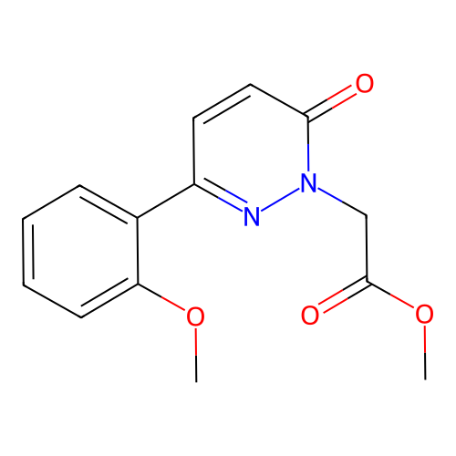 Methyl 2-[3-(2-methoxyphenyl)-6-oxopyridazin-1-yl]acetate structure