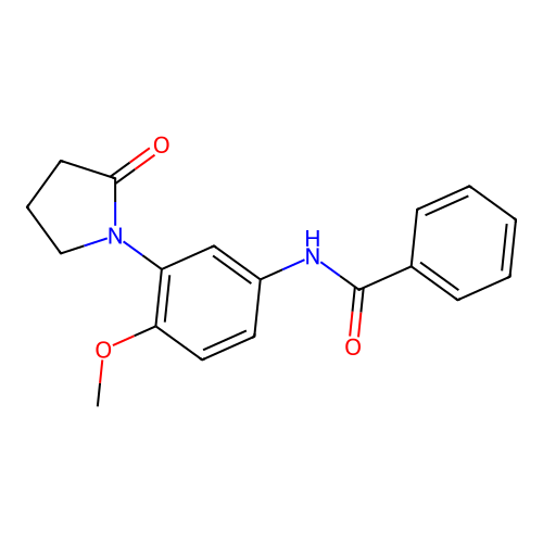 N-[4-methoxy-3-(2-oxopyrrolidin-1-yl)phenyl]benzamide structure