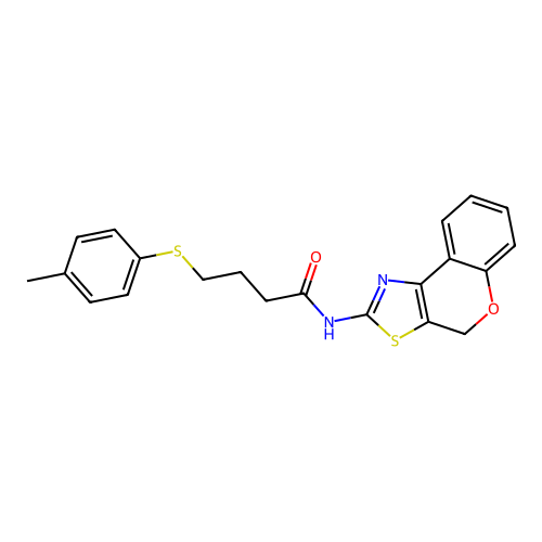 N-(4H-chromeno[4,3-d]thiazol-2-yl)-4-(p-tolylthio)butanamide structure