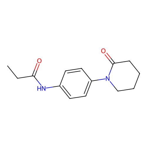 N-[4-(2-oxopiperidin-1-yl)phenyl]propanamide structure