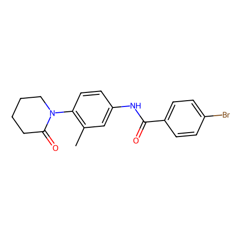 4-bromo-N-[3-methyl-4-(2-oxopiperidin-1-yl)phenyl]benzamide structure