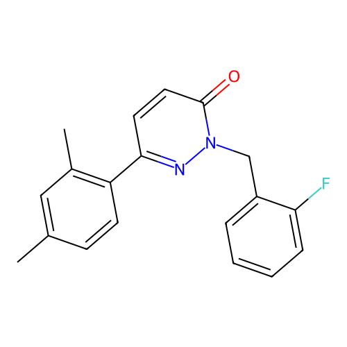 6-(2,4-dimethylphenyl)-2-(2-fluorobenzyl)pyridazin-3(2H)-one structure