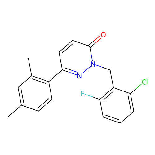2-[(2-Chloro-6-fluorophenyl)methyl]-6-(2,4-dimethylphenyl)pyridazin-3-one structure